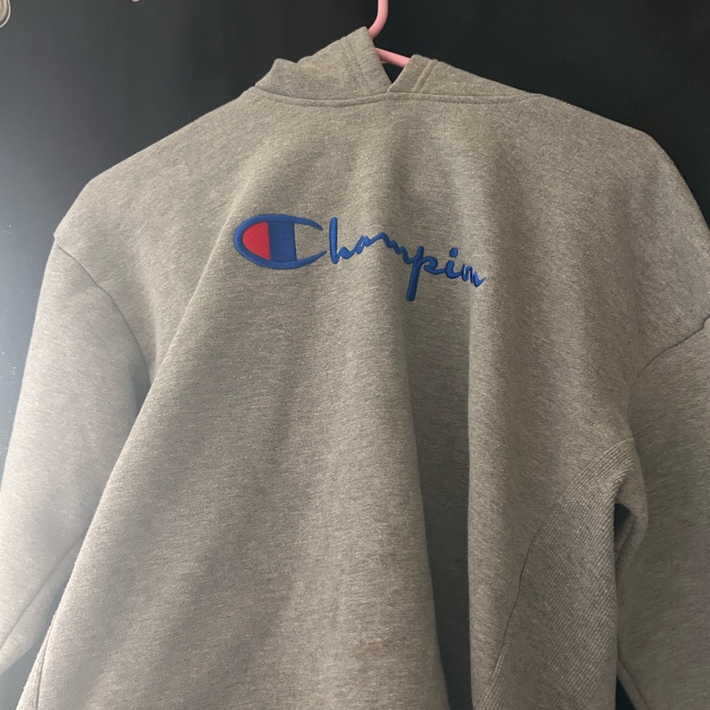 Champion Men's Crewneck Sweater in Gray and Blue